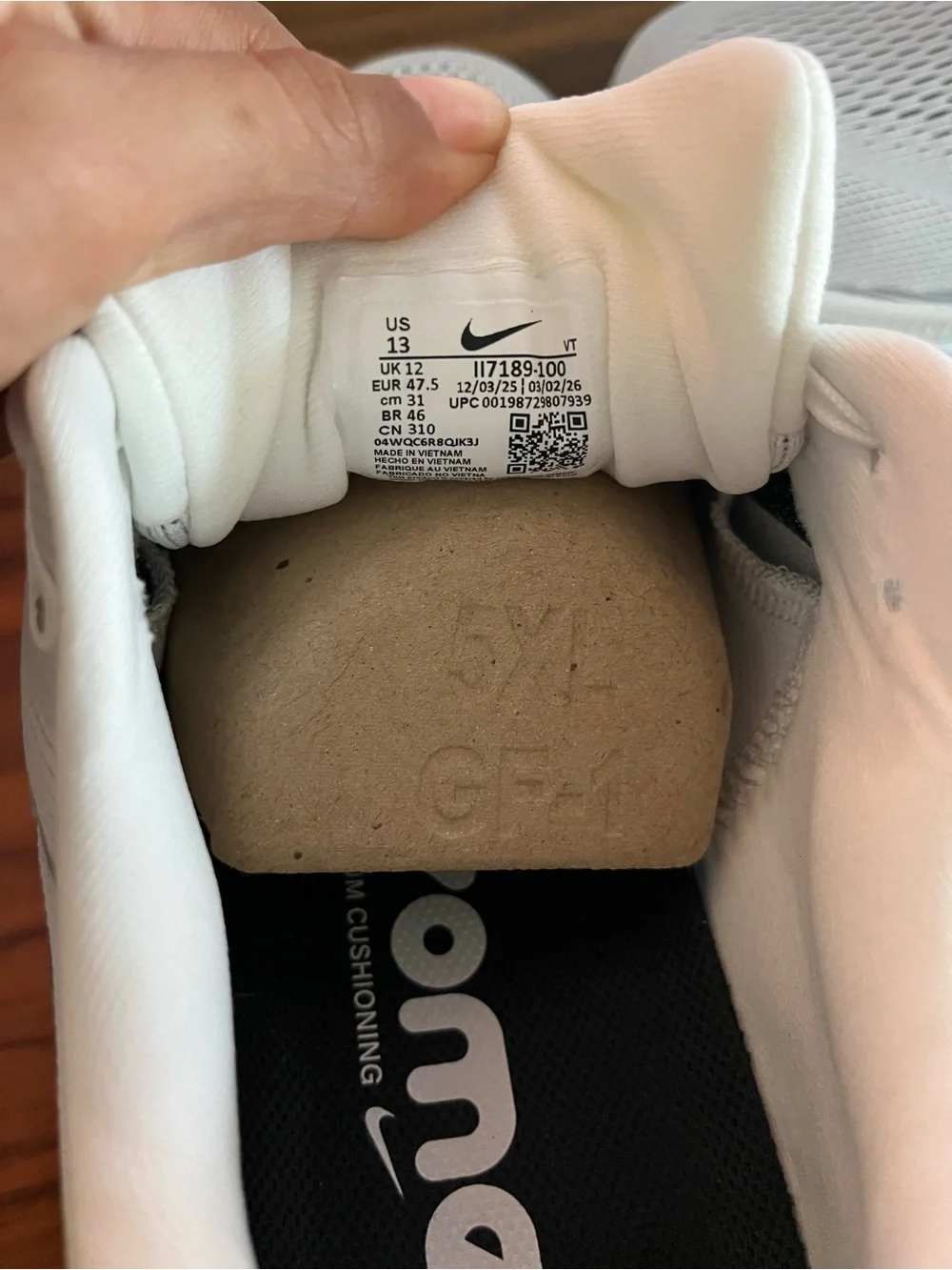 Nike White and Black ZoomX Athletic Running Shoes